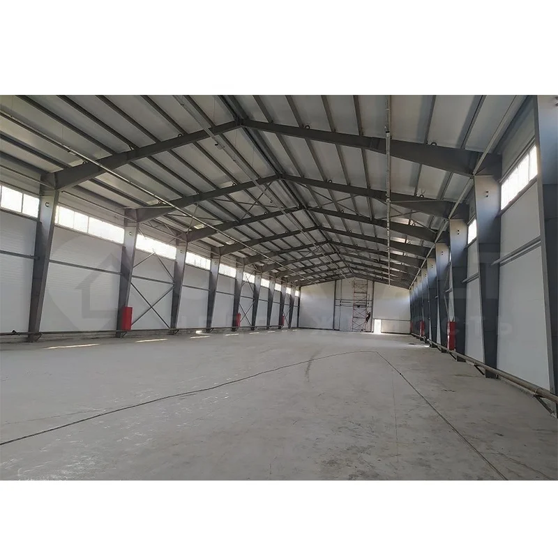 Large span metal building new prefabricated steel frame workshop