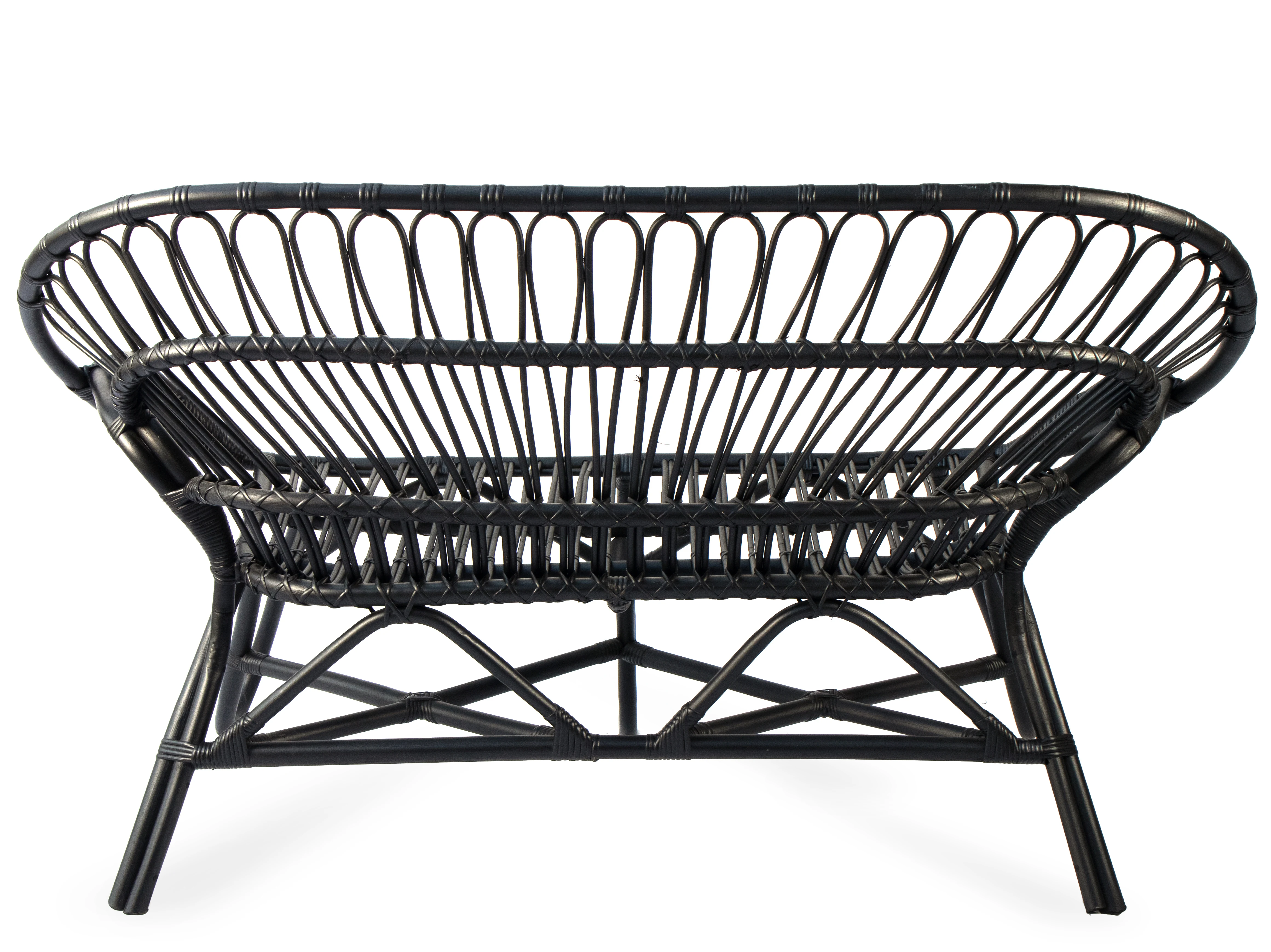 Modern Minimalist Rattan Sofa Chair For Rattan leisure Chair Outdoor or Indoor Decoration, with Rattan Sofa Semi Polished  Pole