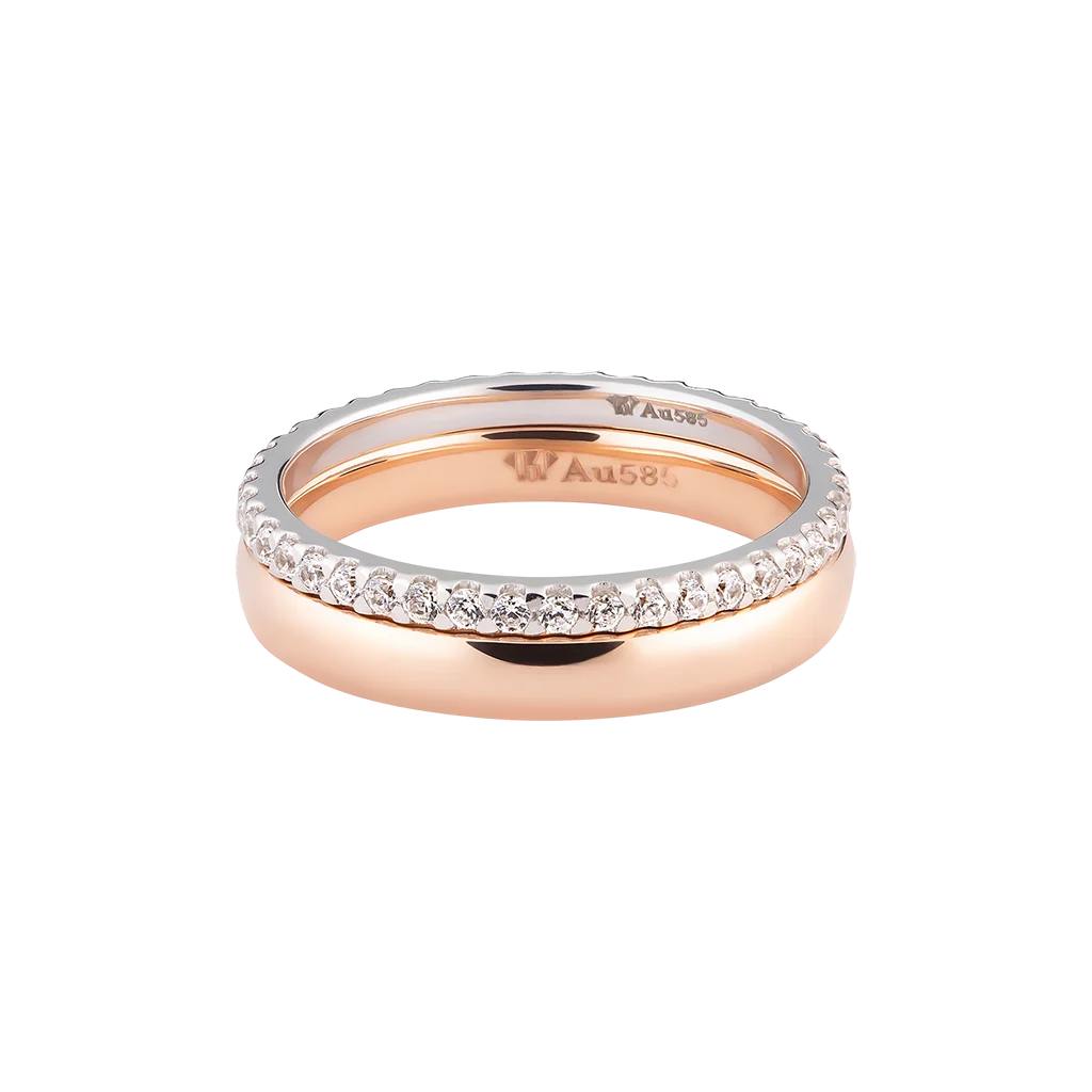 Gold wedding rings for couple 14k gold fine jewelry fashion rings couple 18k gold ring women HTJ Vietnam - NC734