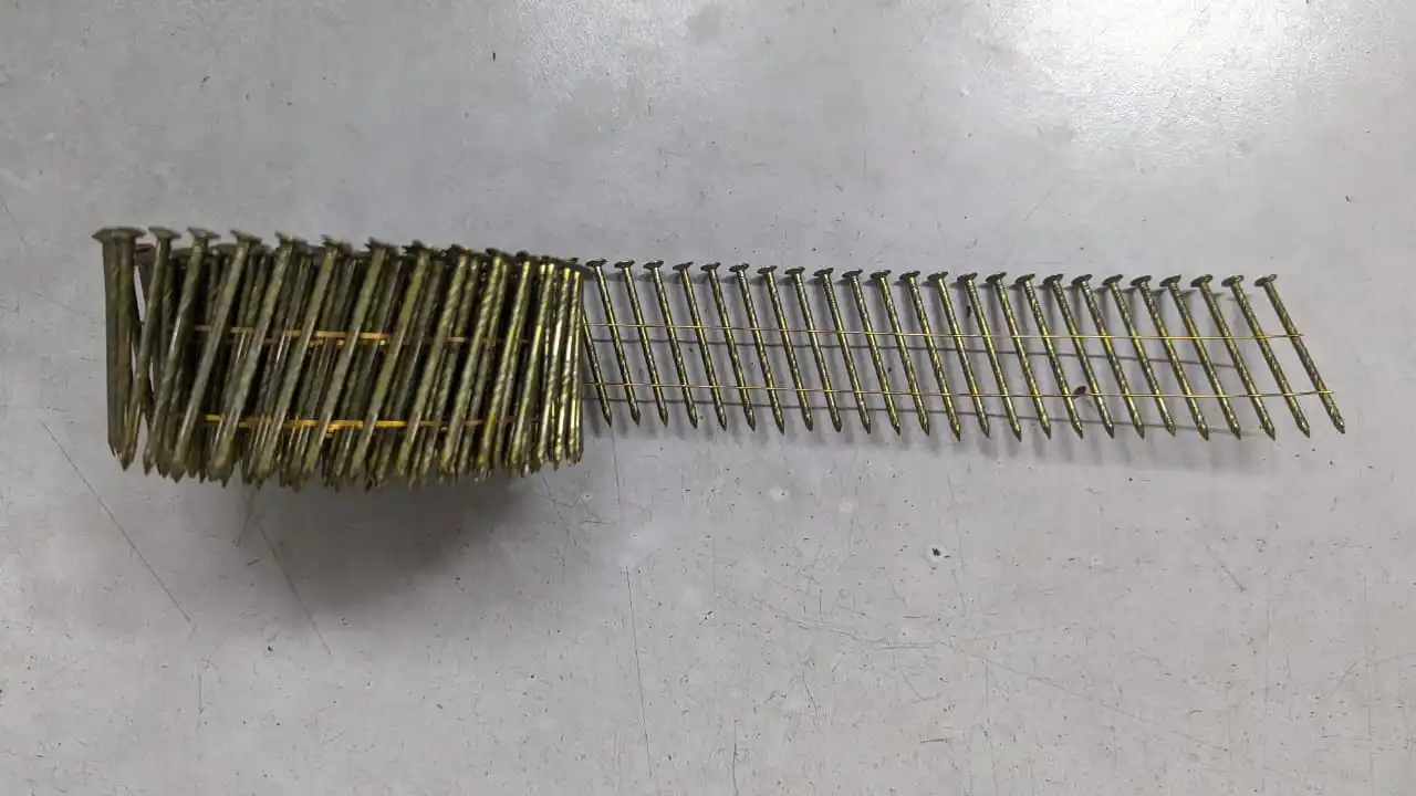 For Coil Nailer Top Quality Factory Direct 15 Degree Flat Head Wire Collated Nail Coil Nail 2 1/4 Framing Nail