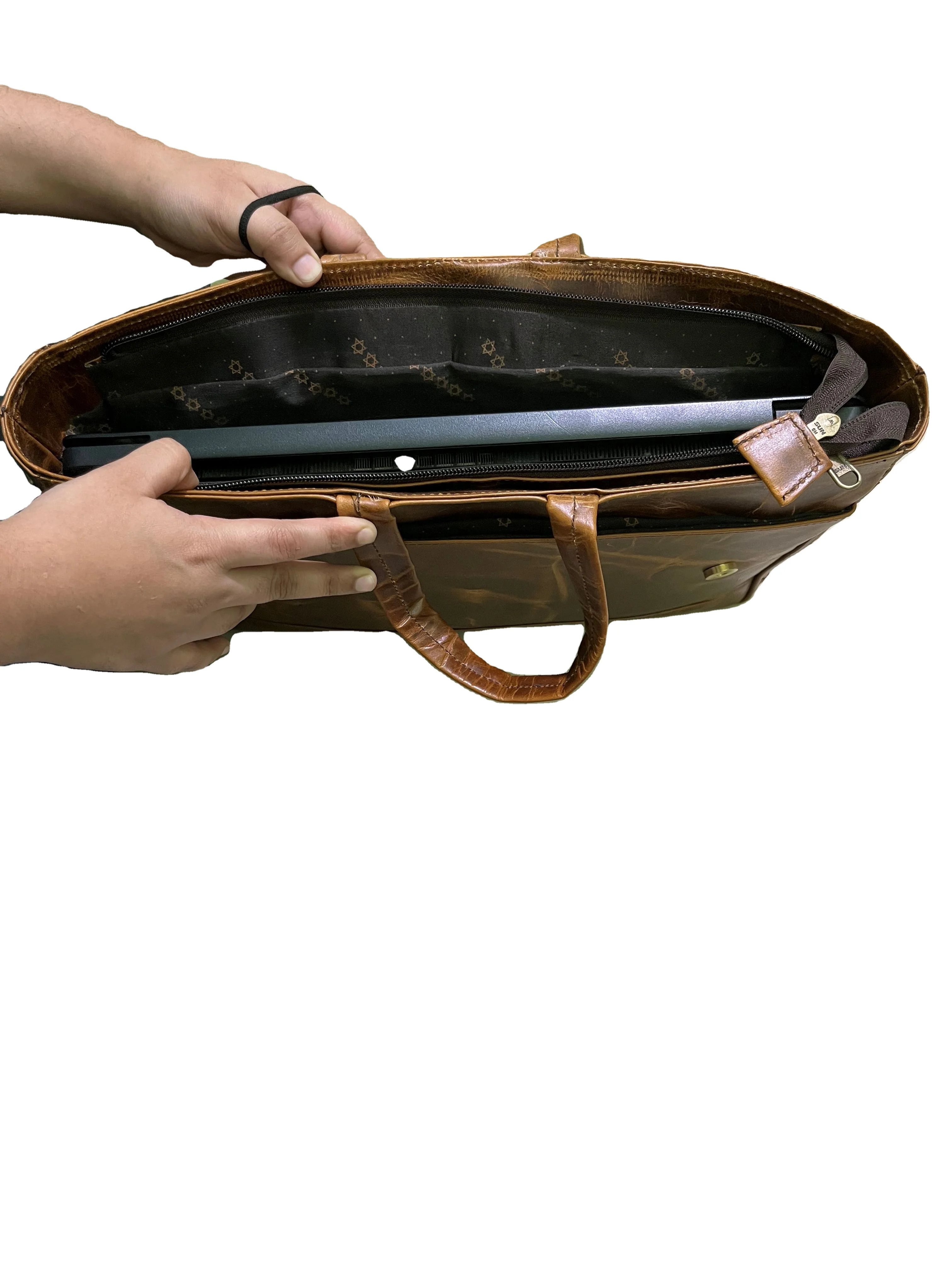 New Style Leather Smart Vintage Business Bag Laptop Bag Men Crazy Horse Leather Different Design Briefcase At Wholesale Price