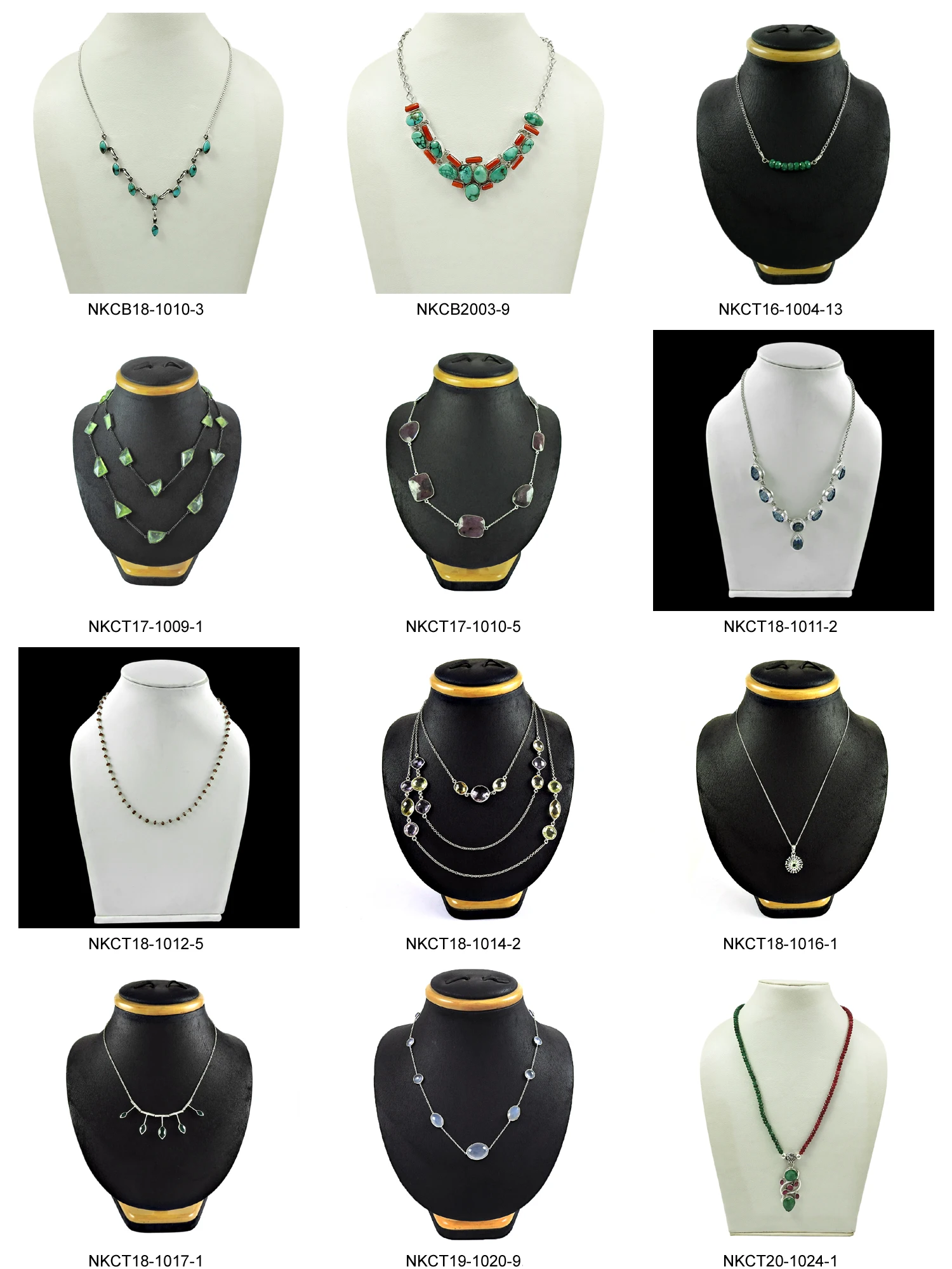 Hot Sale Wholesale Price 925 Sterling Silver Natural Ruby Emerald Gemstone Beaded Necklace For Woman Handmade Jewelry India