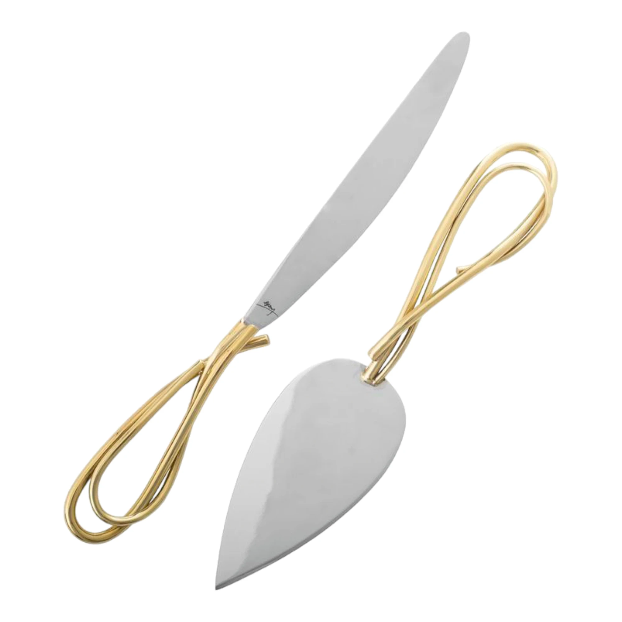 Latest Designed Beautiful Metal Cake Server and Knife Set for Wedding and Birthday Parties From Indian Exporters