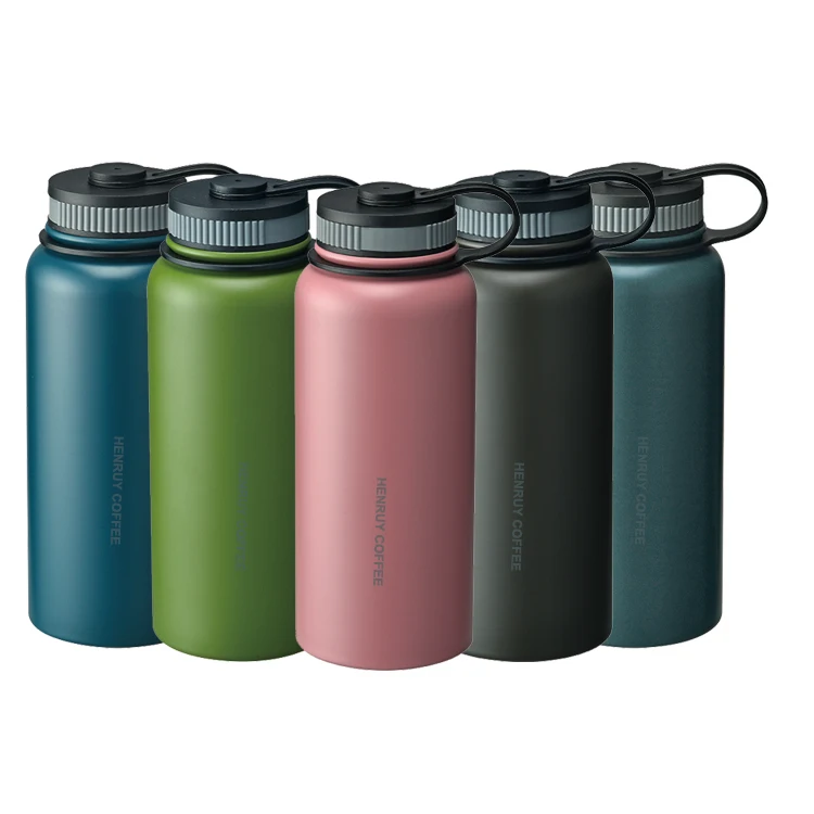 Wholesale Stainless Steel Wide Mouth XL 32oz 1Liter Beer Water Bottle With Spill Proof Twist Cap