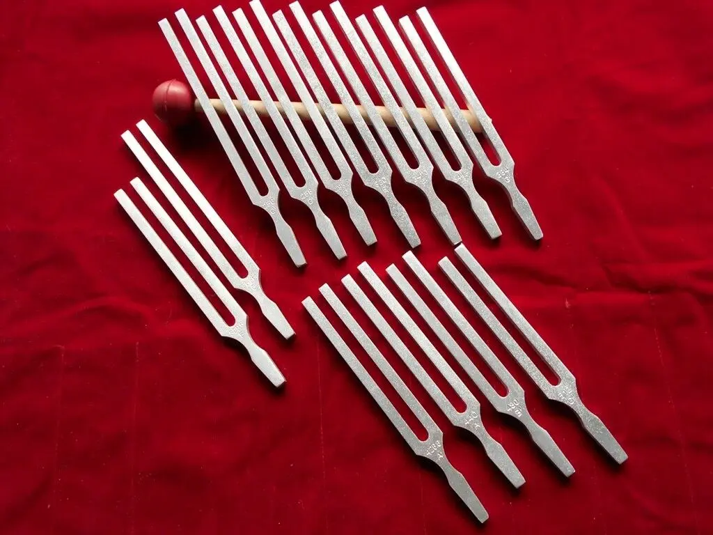 Mars International Manufacture 7 Chakra tuning fork set of 7 with pouch + Mallet Best Offer Free International Shipping....