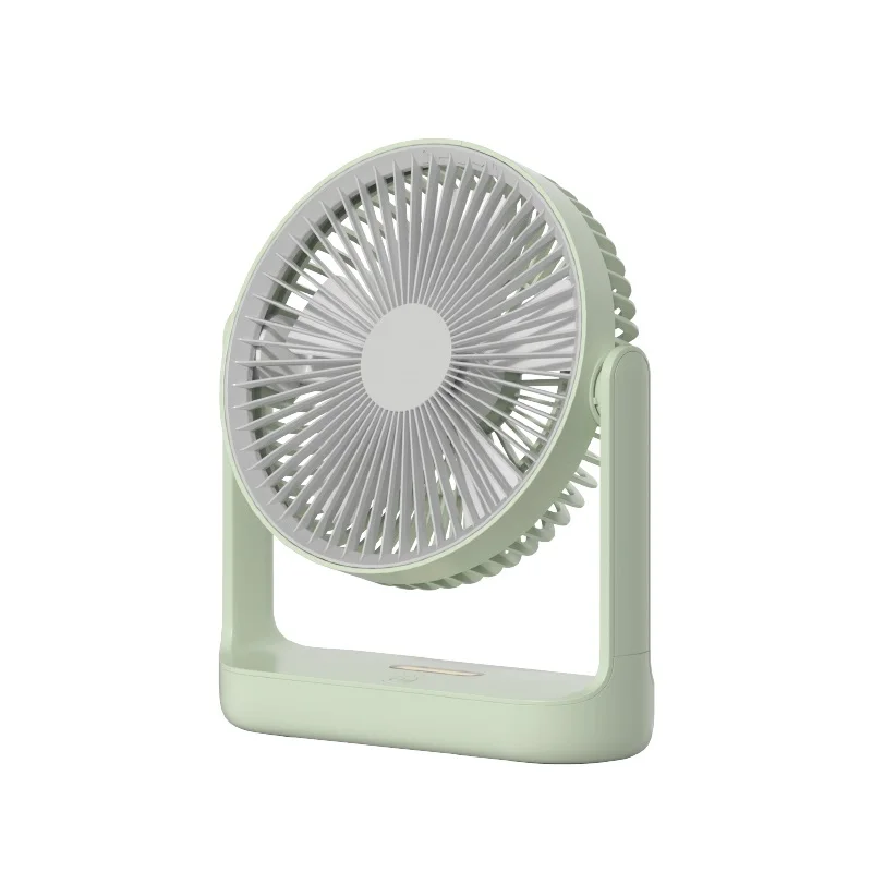 2022 New Fan Portable Wireless Usb Batteries Air Cooling Fan 7 Pcs ABS Blades Rechargeable LED Fan Table Plastic 5W Button 3-5H