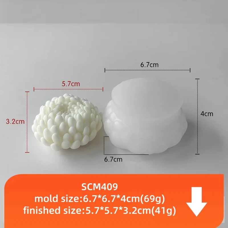 3D small size chrysanthemum Flower Jewelry Handmade Silicone Mold for Resin Candle Making Molds Craft Supplies