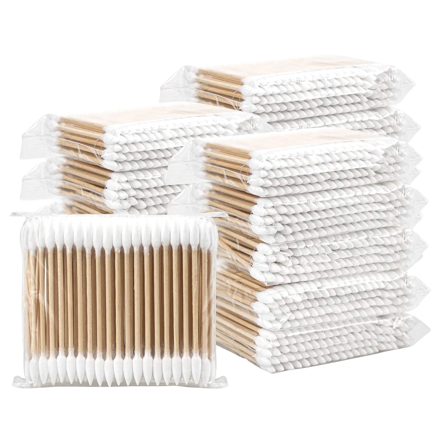 Disposable Clean Environmentally Wooden Bamboo Stick Cosmetic Makeup Remover Cotton Buds