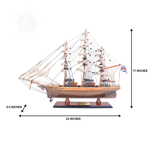 Cutty Sark Small 50cm Ship Model with Display Stand nautical wooden handicraft for gift items OMH arts and crafts supplies