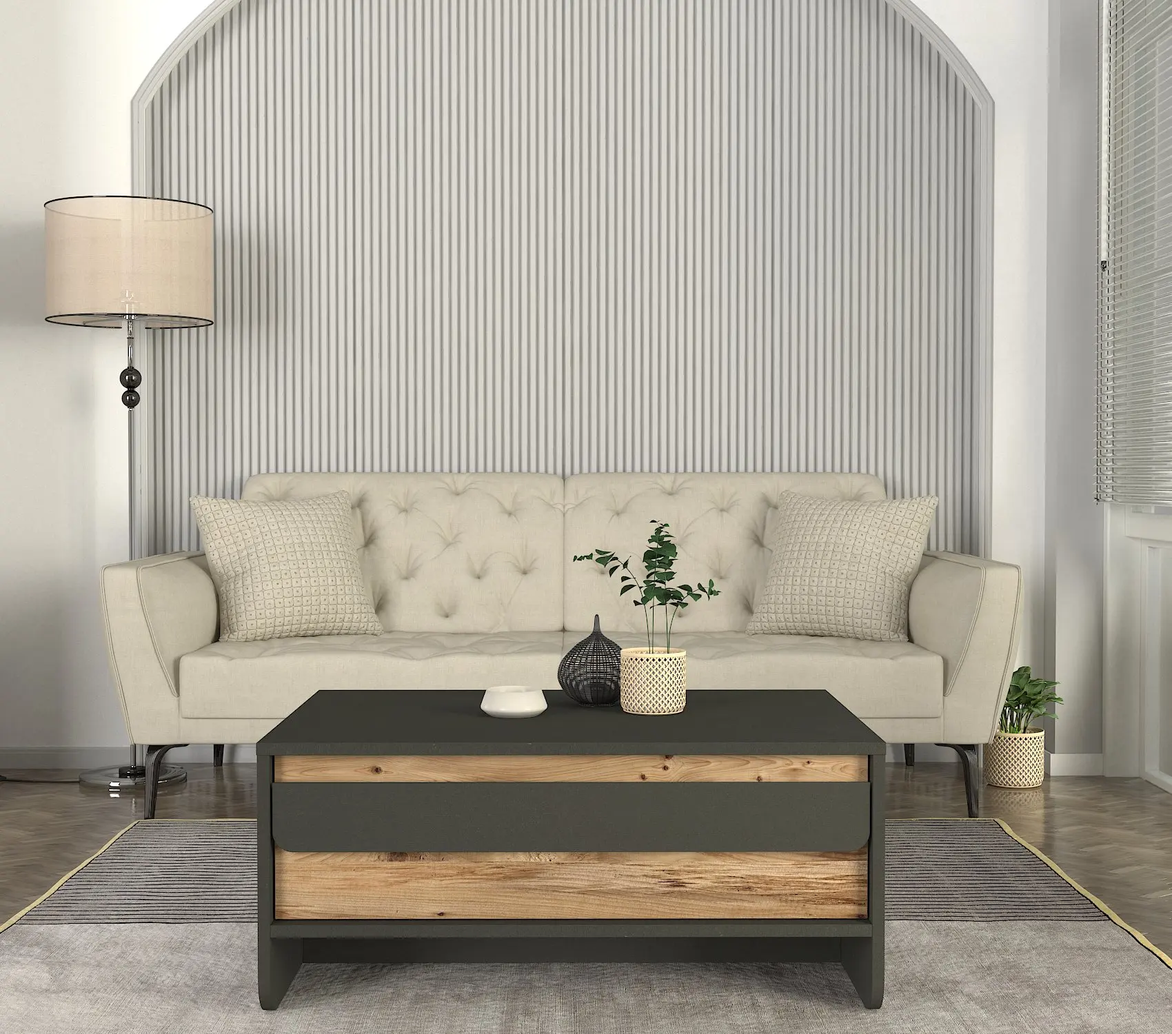 Maggie Coffee Table Anthracite - Atlanticpine