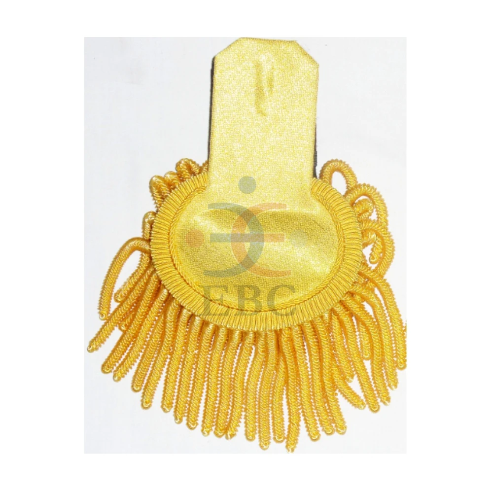Metallic Gold Fringe Epaulette Customizable Uniform Accessories for Theater Film Fashion Boutique Drama OEM Buyable Product