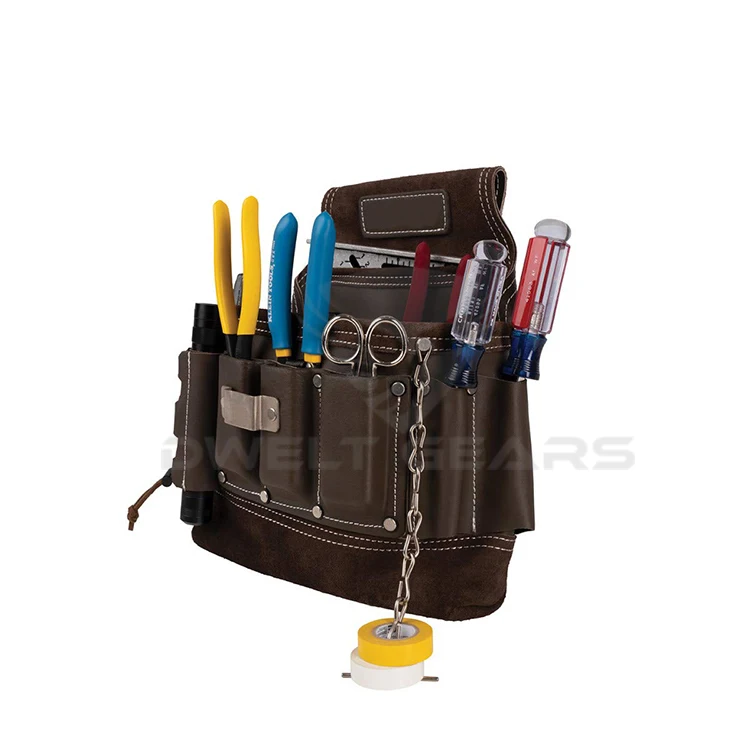 2023 High Quality Customize Leather Made Multi Pockets in Tool Bag OEM