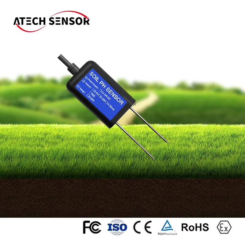 Atech  IOT Farming Measuring Instrument Iot Soil Temperature And PH Sensor Soil