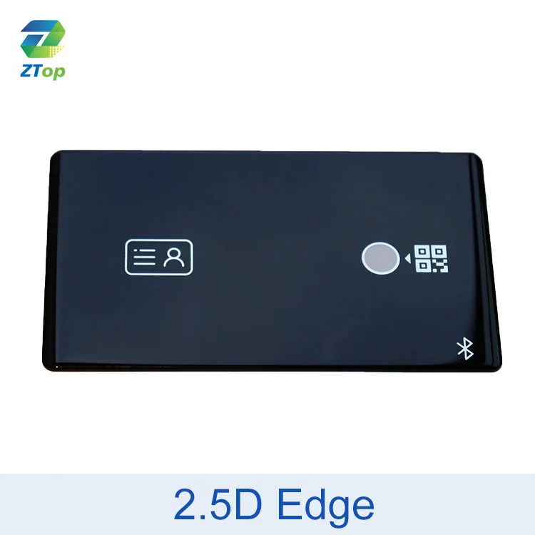 CNC machined toughened silk screen glass panel cut to size tempered glass panel for smart door lock security