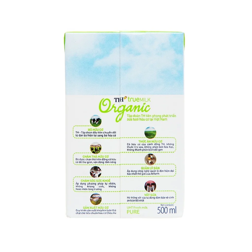 TH True Milk Organic 500ml Delicious Drinks Healthy Beverage Halal Certified Fresh Pure Organic Cow Milk Drink