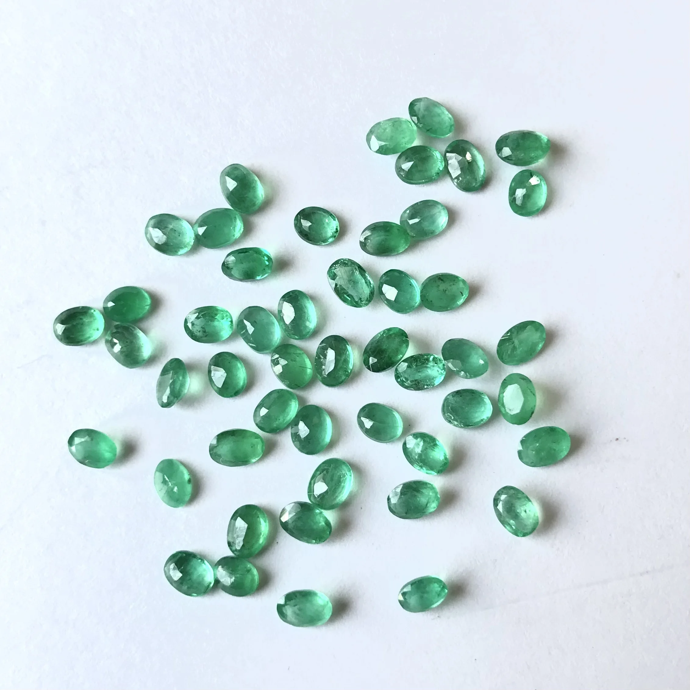 Wholesale High Quality 3x4 Natural Zambian Emerald Oval Faceted Precious Gemstone with IGI Certificate No Treatments Applied