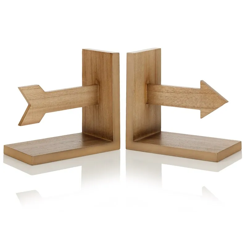 Пики Книга заканчивается лесной детская Декор деревянная стрела частей (по обеим сторонам) подставка для