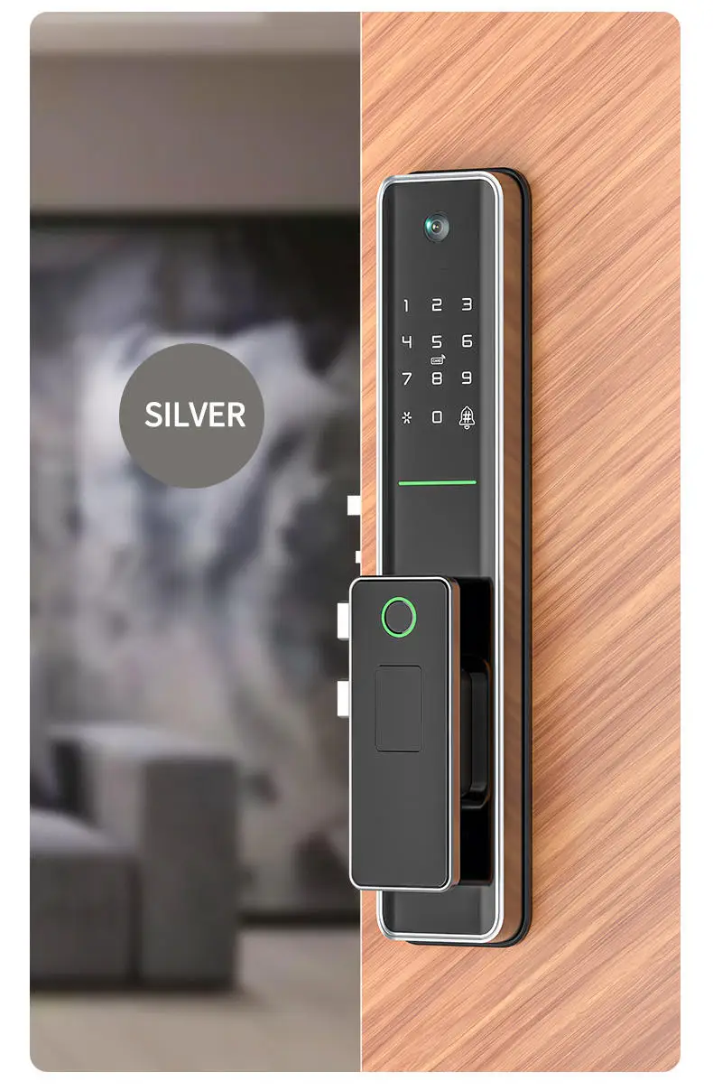 Sinovo WiFi Bluetooth Wireless Digital Door Lock Aluminum Automatic Unlock Smart Lock RFID Card App Password Tuya Key Code