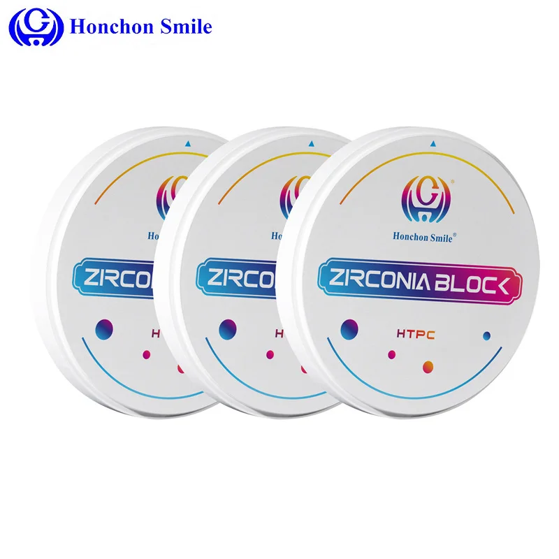 HTPC Pre shaded zirconia dental cad cam blocks dental lab item material  crown zirconia milling discs