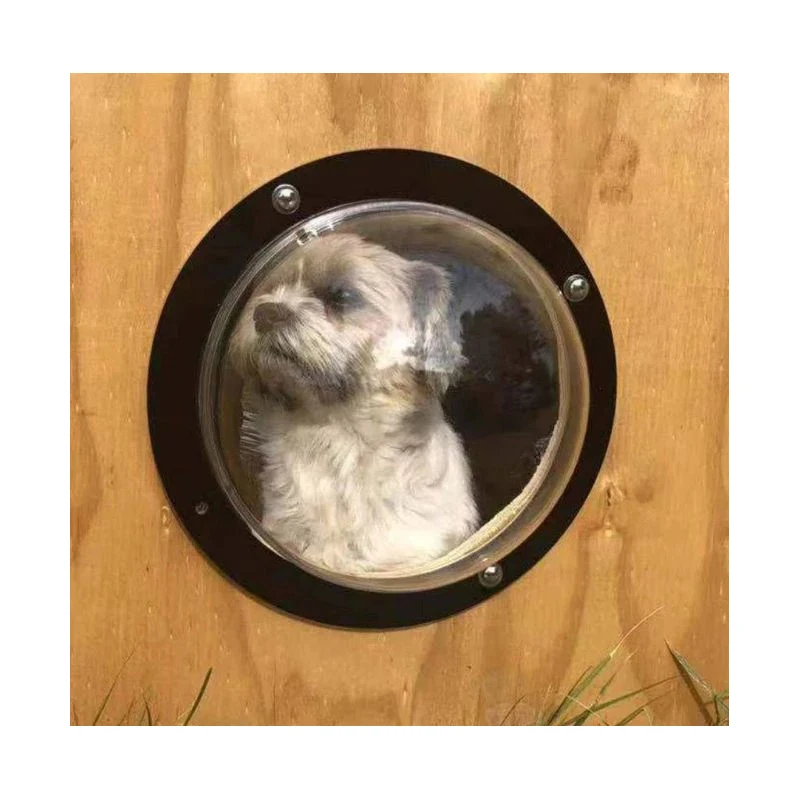 Novelty Designed Dog 12.4 Inch Acrylic Dome Fence Window Pets Dog Kennel Clear Pet Easy Installation Bubble Window