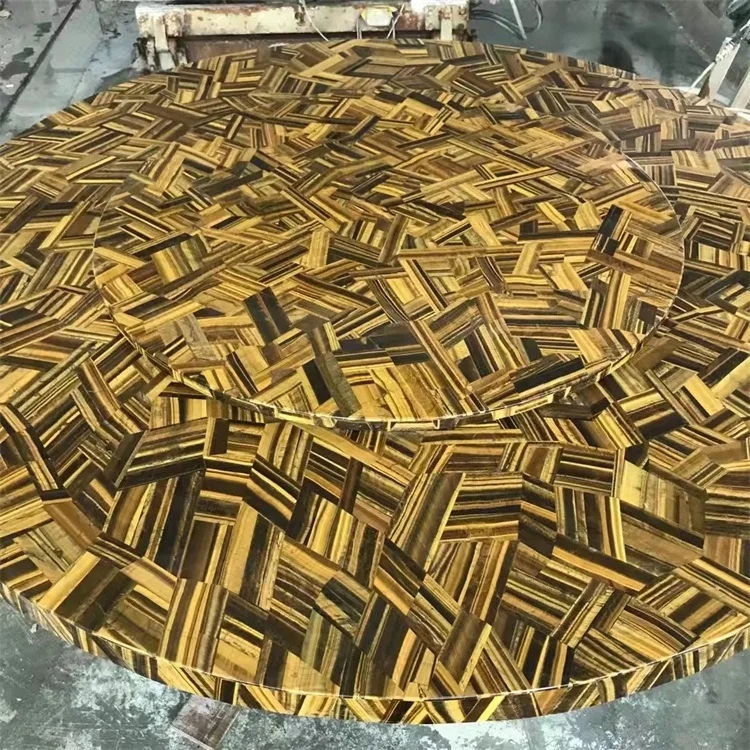 Luxury tiger eye agate fossil wood stone onyx marble dining table tops