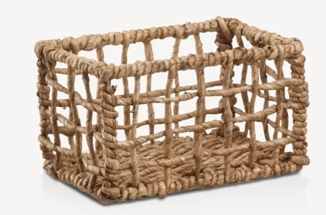 Manufacture Cheap price  Eco friendly water hyacinth woven laundry basket multi functional bathroom house organizer