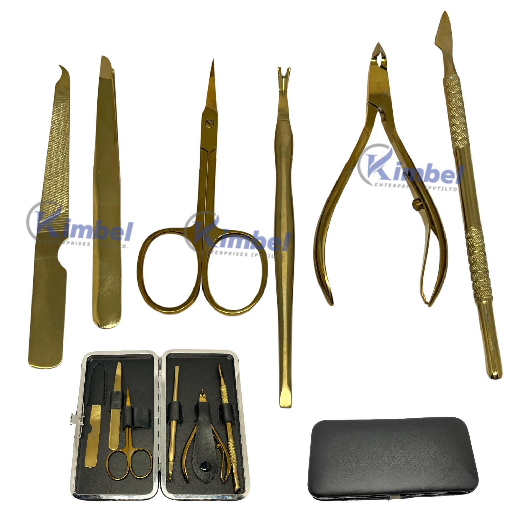 Professional And Personal Use Manicure Kit Plasma Gold Manicure Pedicure Set For Men And Women