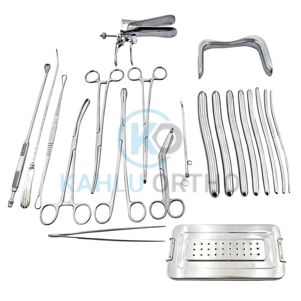 DNC Kit Use For Surgery In Hospital Top Sale Stainless Steel Gynecology Dilatation and Curettage By KAHLU ORTHOPEDIC