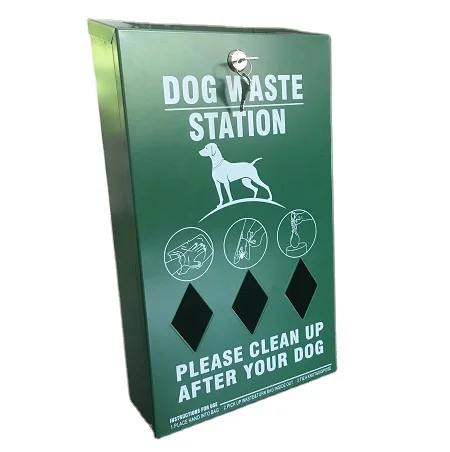 custom aluminum box for dog pet waste tool station poop bag station pet dust bin dog waste box