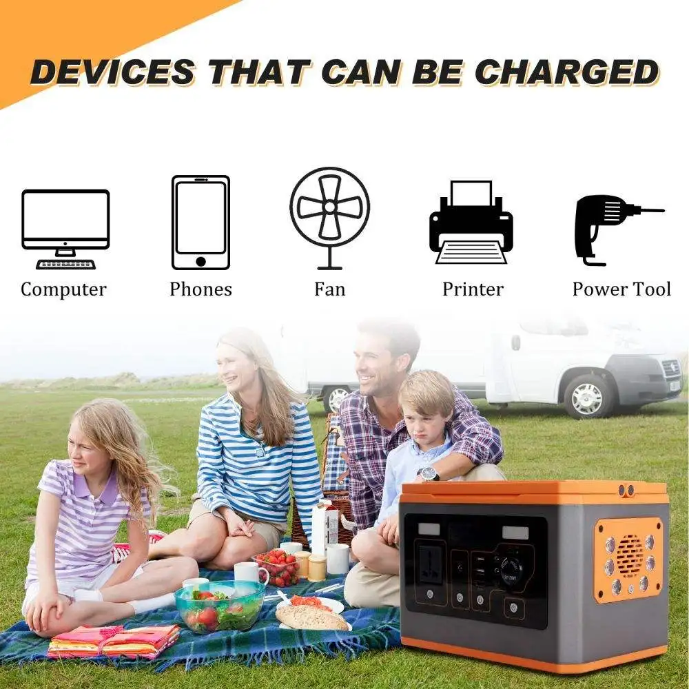 Iparwa Hot Sale Portable Power Station 600w 500W 1000W 2000w Rechargeable Lithium Ion Battery Portable Solar Panel Lifepo4 MPPT