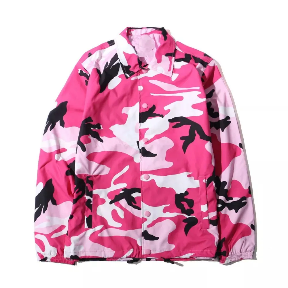 Wholesale 2022 Sublimation Fashion Coaches Jacket Nylon Streetwear Customize OEM Hip Hop Coaching Training Jacket For Mens