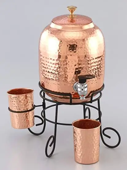Traditional Copper Water Dispenser Pot For Sale Copper Water Dispenser Manufacturers And Exporters from India