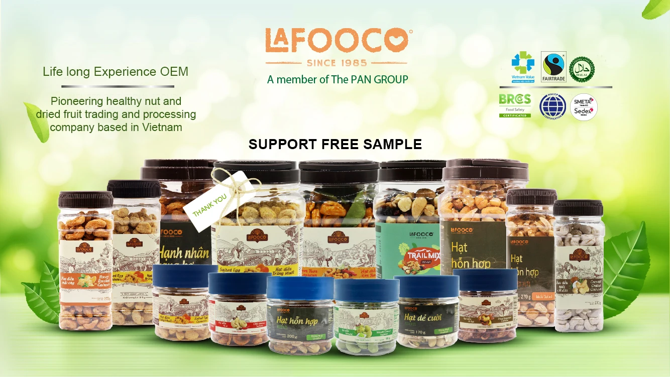 Сушеные неочищенные вьетнамские орехи кешью LAFOOCO 400 г пластиковая банка лучшего