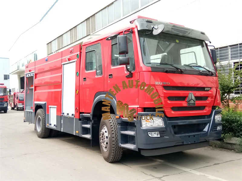 Chinese Famous Brand Sinotruk HOWO 5000 Litres Fire Water Tank Truck for sale