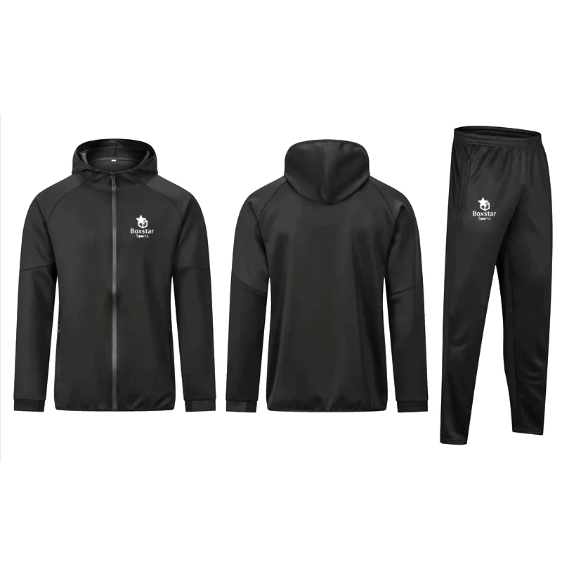 Sports Running Casual Long-sleeved Zipper Plus Size Jogging Suit Home Wear Coveralls Jumpsuit Men Hoodie Sets Sweatsuit