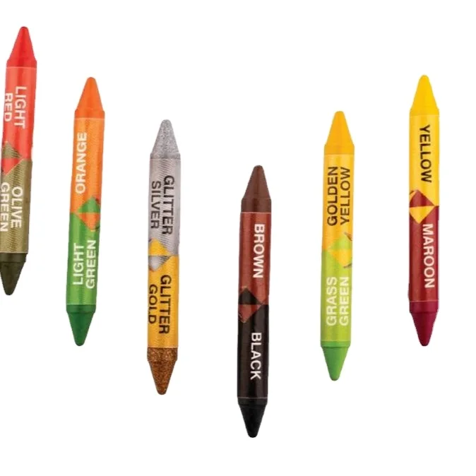 Bi-Colour Kids Crayon Stick Safety Painting and Drawing Sketching Art Tool for Students Colorful for Kids