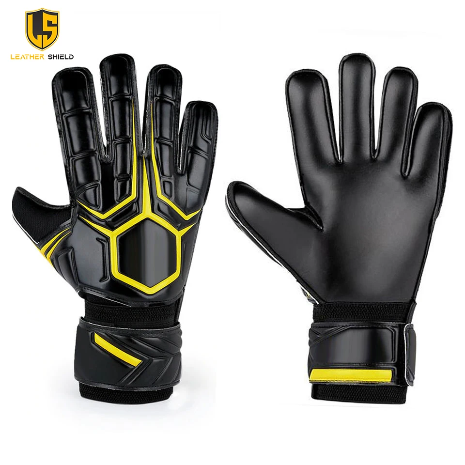 leathershield Goalkeeper Gloves Wholesale Set Of Shin Pad And Soccer Sports Latex material