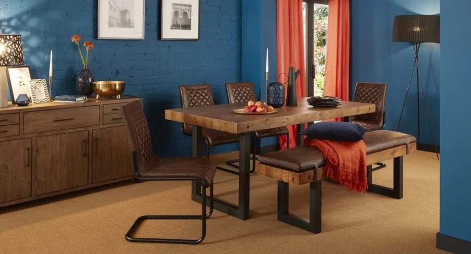 dark brown high quality microfiber black iron pipe chair upholstered kitchen dining chair