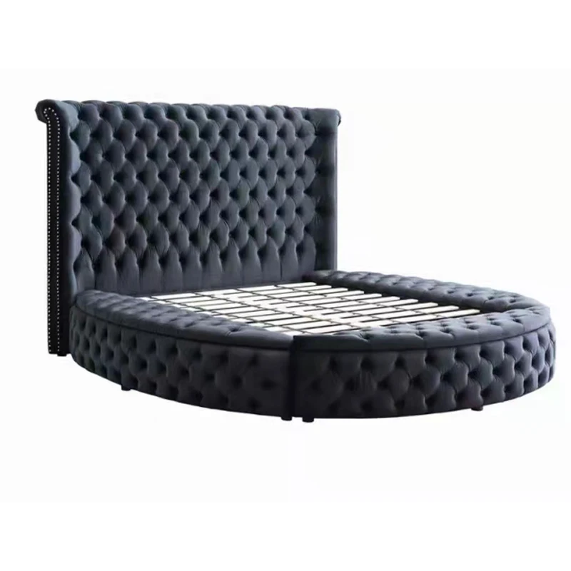 double size frame ultra king round antique platform tufted luxury design modern up-holstered  beds