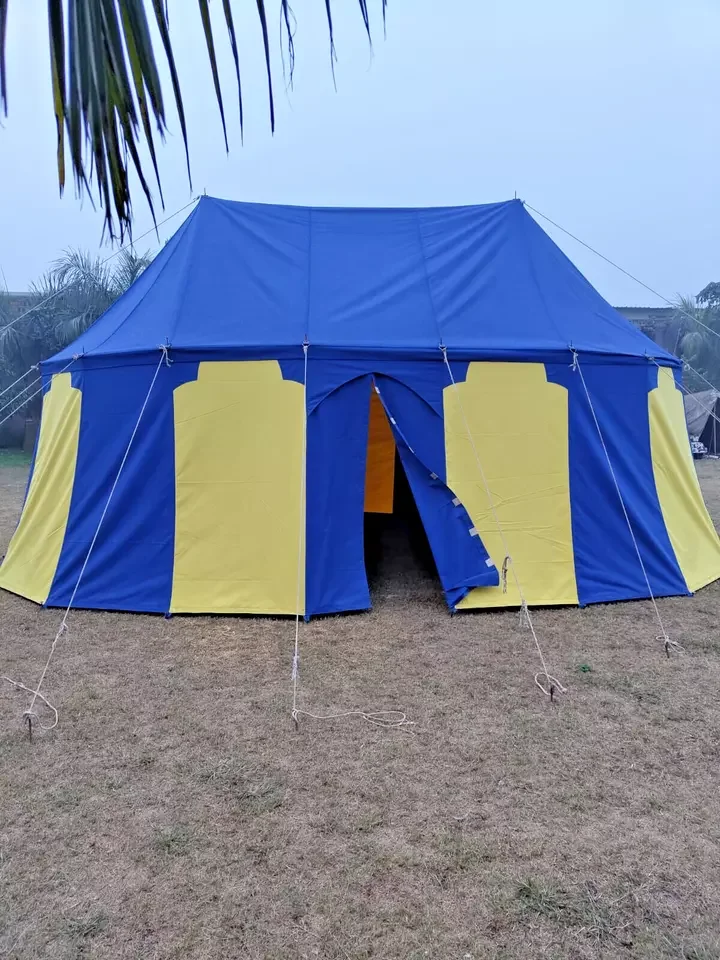 8x5 square meter Tent: Medieval Cotton Canvas Camping Tent - Safari Tent for Historical Reenactments and Outdoor Adventures