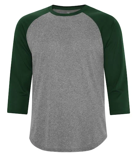 Colorblock 3/4 Sleeve Cotton Baseball T-Shirt 100% Cotton Custom Print Long Sleeve Casual Raglan Sleeve Baseball T Shirt