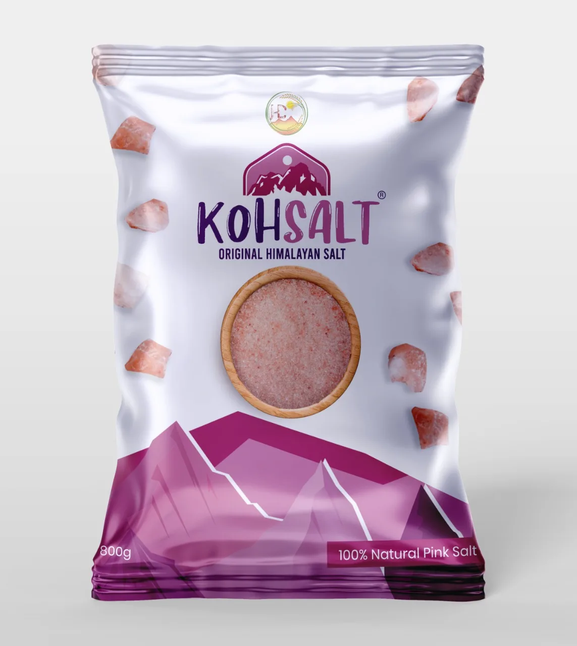 Natural Himalayan Pink Fine Salt 800G Pillow Pouch, Senior Brand