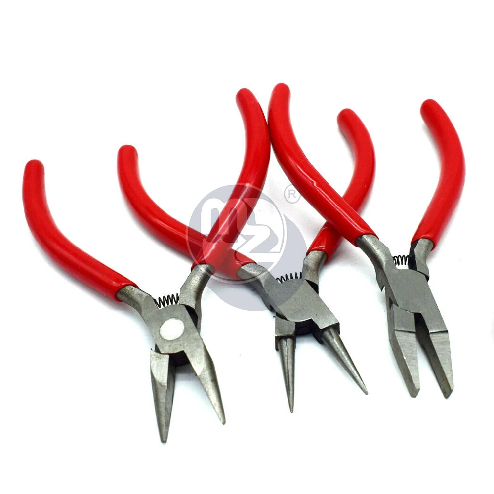 12 Cm Flat Needle Nose Pliers Custom Label Beading Wire Wrapping Stainless Steel Jewellery Design Repair Tool