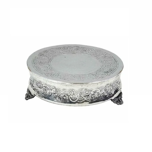 Wedding Table Decoration Serving Cake Stand White Metal With Best Quality Finishing Shining For Home Parties & Wedding Decor