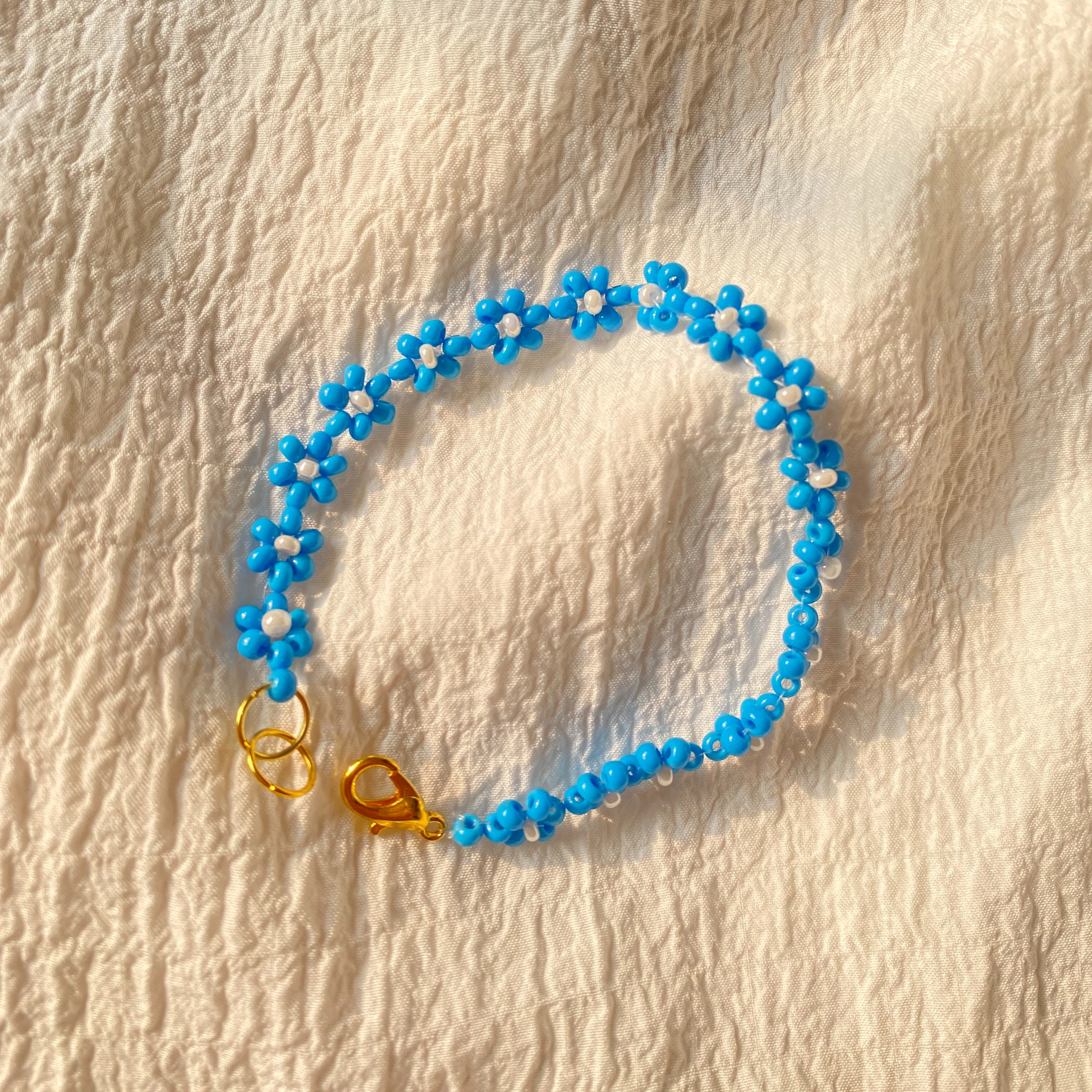 Handmade Woven Daisy Beads Flower Bracelet Trend Color Summer Beach Fashion Jewelry For Women Deals In Wholesale