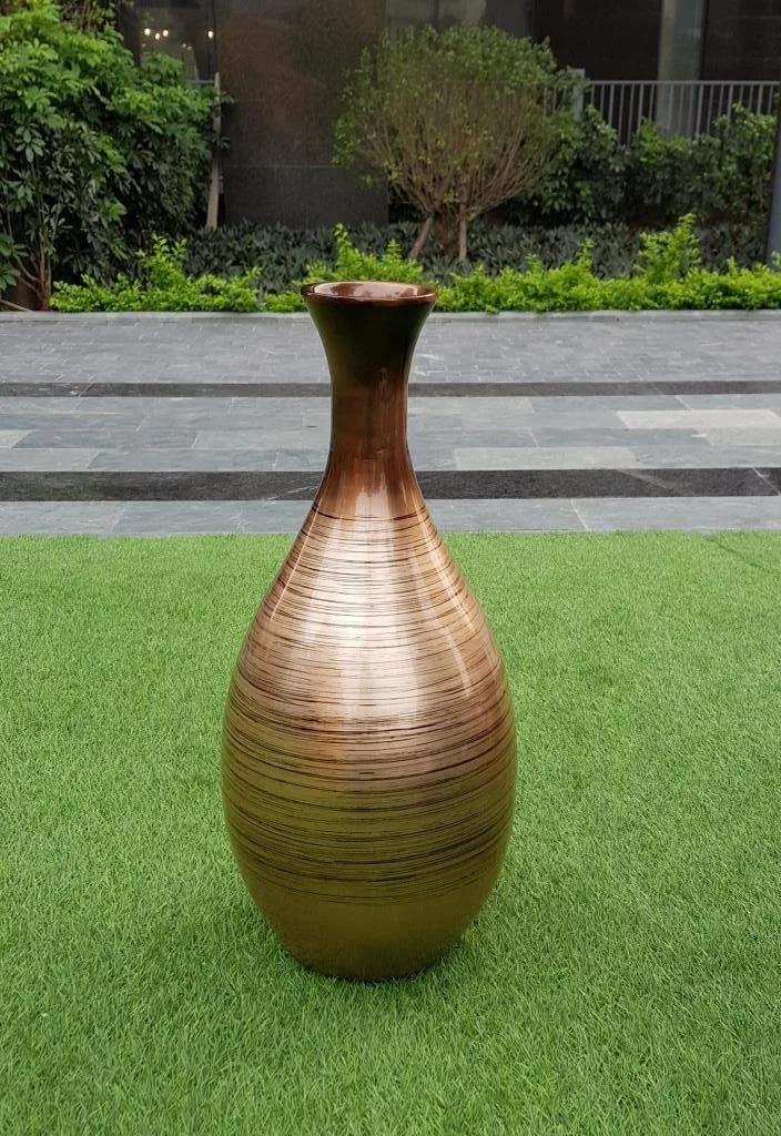 Special Design Lacquer Spun bamboo vase for home and kitchen wedding hotel living room decoration dinner sets from Viet Nam