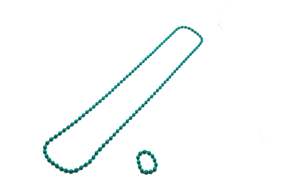 High Quality Wholesale Good Price Plain Pattern Fashion Link Chain Type Wooden Beaded Bracelet and Necklace Set from Vietnam