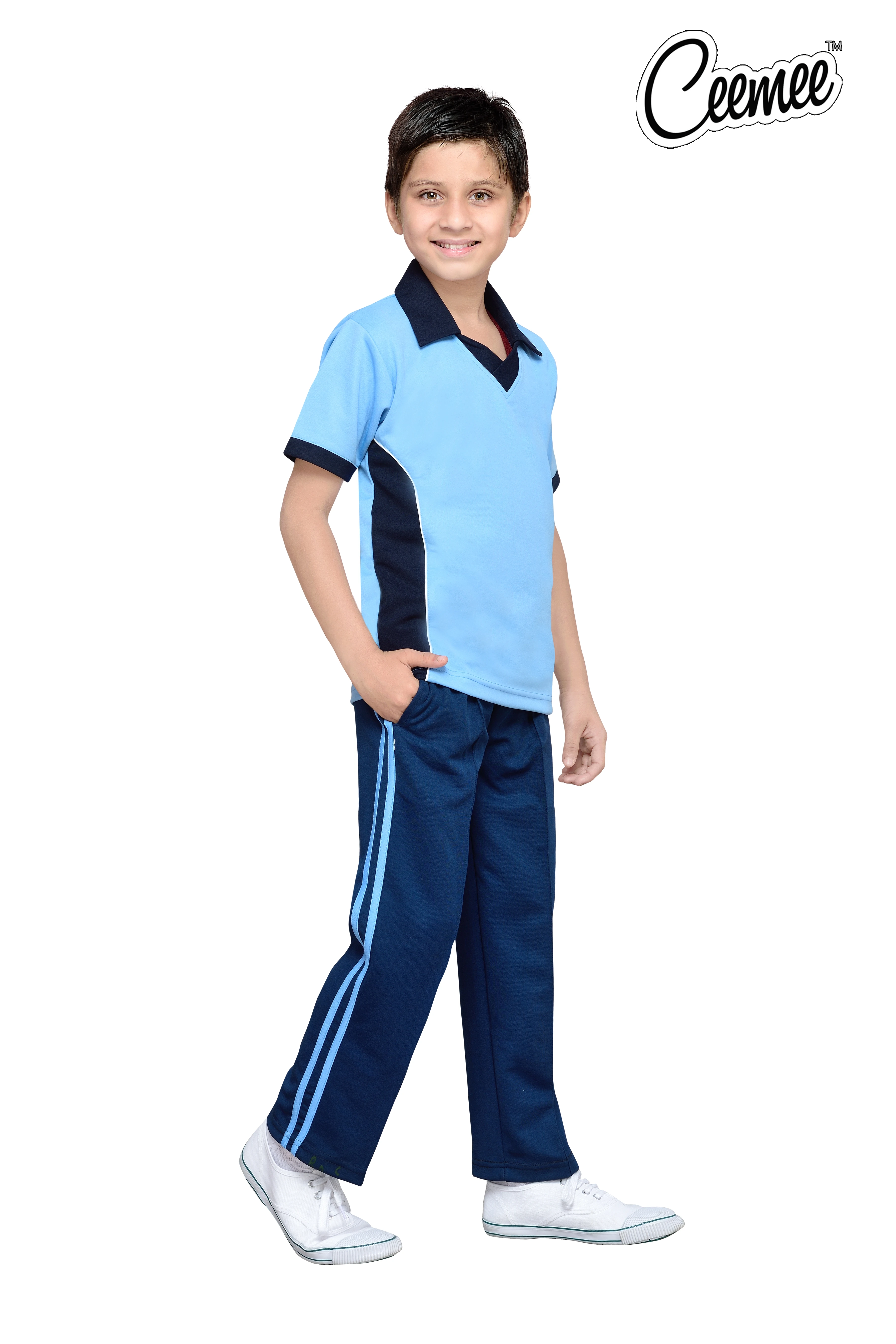 Factory Custom Design Kids Solid Polo T-Shirt and Pants Cotton Short Sleeve Sports T-Shirt and Uniform for School Boys