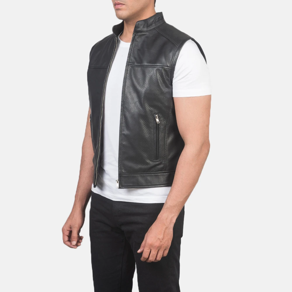 Motor bike Good Quality 100% Leather Made Fashion Vest Reasonable Price Men Clothing Leather Vest