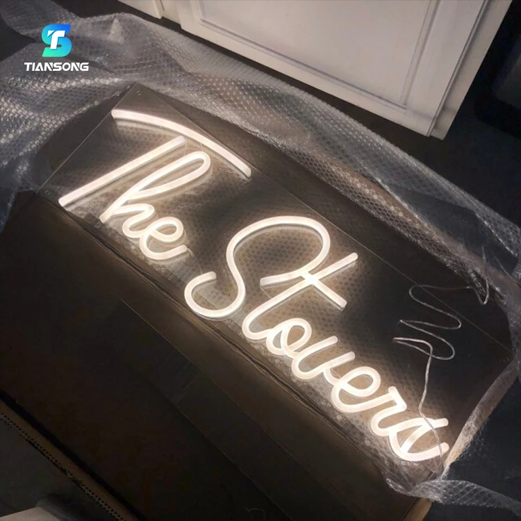 Custom Business Neon Sign Led Flex Luminous Logo Neon Light Sign For Wall